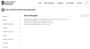 Özel Güvenlik Sınav Sonuçlarına Nereden Bakılır
